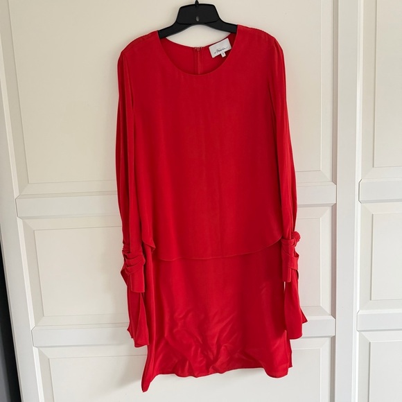 3.1 Phillip Lim Red Layered Silk Mini Dress Size 6 - 23012 - Picture 4 of 10